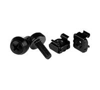Startech Ecrou cage M5 - Vis M5 - Pack de 100 - Ecrous cage et vis M5x12 de montage pour rack et armoire serveur - Noir - Kit de vis pour rack - noir