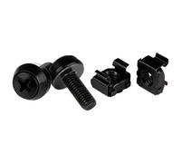 Startech Écrou cage M6 - Vis M6 - Pack de 50 - Écrous cage et vis M6x12 de montage pour rack et armoire serveur - Noir - Kit de vis pour rack - noir - pour P/N: RACK-18U-20-WALL-OA, RACK-21U-20-WALL-O