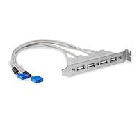StarTech Adaptateur de plaque d'emplacement USBPLATE4 – 4 ports USB A femelle