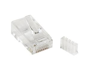 StarTech Fiches Modulaires RJ45 Cat6, Fil Rigide, Lot de 50 (CRJ45C6SOL50) | Connecteur, Prise, Câble patch, Transparent, Terminaison