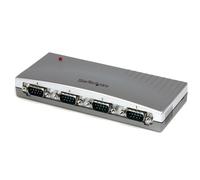 StarTech Hub Dockingstation USB 4 Ports vers RS232 Série DB9 Argent
