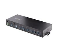 StarTech.com Hub USB 3.0 16 ports 5 Gbit/s métal – Alimenté – DIN/Surface/Rack – Protection ESD