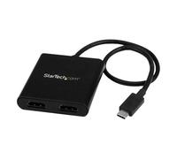 StarTech.com Adaptateur USB-C vers Double HDMI, Hub USB Type-C Multi-Moniteur MST, Double Extender / Splitter d'Affichage HDMI 4K 30Hz pour Ordinateur Portable, HDR, Câble Intégré Extra-Long - Windows Uniquement