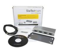 StarTech Adaptateur USB vers 4x DB9 RS232 – Hub série 4 ports, alimenté par bus