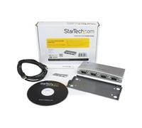 Startech Hub série RS232 à 4 ports - Adaptateur USB vers 4x DB9 RS232 alimenté par bus - Adaptateur série - USB - RS-232 x 4