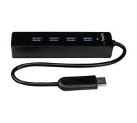 StarTech.com Hub USB 3.0 portable à 4 ports avec câble intégré - 5Gbps - Noir