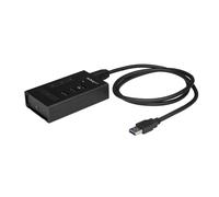 StarTech Hub USB 4 Ports Aluminium Noir USB-A vers 3x USB-A et 1x USB-C