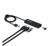 StarTech Hub USB-A mini 4 ports, 5 Gbps, alimenté par bus, câble hôte 61 cm, plastique PCR