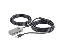 StarTech Hub USB-A 4 Ports, Prolongateur USB Actif Alimenté par USB, 10m | Câble d'extension USB 3.0, Protection ESD niveau 2, Alimentation 20W incluse, U01043-USB-EXTENDER