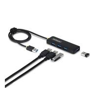 StarTech.COM Hub USB-A à 4 Ports, 5 Gbps, Alimenté par Bus, Mini-Hub USB-A vers 4X USB-A, Câble Hôte Extra Long de 61 cm