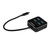 StarTech Hub USB-C 4 ports HB31C4AB – USB 3.1 Gen 2 (10 Gbps) – 4x USB-A – Auto-alimenté