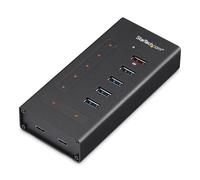 StarTech Hub USB-C 7 Ports, 5x USB-A et 2x USB-C, Metal (HB30C5A2CST) | Station d'accueil, dock, Montable, 5Gbps, USB 3.0, 24W, Alimenté et synchronise