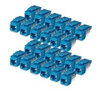 StarTech Jack Keystone Cat6, Lot de 24 Prises Ethernet RJ45 Keystone, Prise Murale UTP Cat6, Connecteur à 90° 110 Punch Down