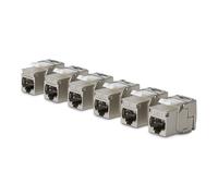 StarTech Jack Keystone Cat8, Lot de 6 Prises Ethernet RJ45 Keystone, Prise Murale STP Cat8, 180 Degrés Sans Outil