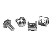 StarTech Kit de vis pour rack serveur Vis M6 12 mm et écrous cages M6 Argent Paquet de 20