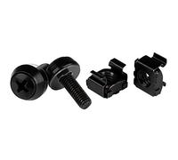 StarTech Vis et écrous cage M5 x 12 mm Pack de 100 Noir pour rack et armoire serveur