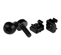 StarTech.com Kit vis et écrous cage M5 CABSCREWM5B – Pack de 50 M5x12 mm Noir
