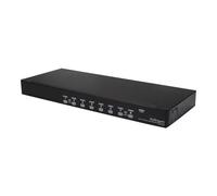 Kit de commutateur kvm usb à montage sur rack 1u 8 ports avec affichag