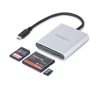 StarTech Lecteur Cartes SD microSD CompactFlash USB-C 3.0 (FCREADU3C) | Multi-cartes, Boitier aluminium, Câble USB-C integre 20cm, UHS-I, dock