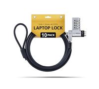 StarTech Lot de 10 Antivols 3-en-1 à Double Accès pour PC Portable, 2m, à Clés Identiques ou à Combinaison, Compatibles avec Noble Wedge/Nano/K-Slot; TAA