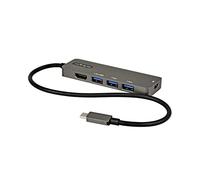 StarTech Mini Dock USB-C 5-en-1, HDMI 2.0b 4K 60Hz HDR10, 100W PD, 4x USB | Station d'accueil, USB 3.0 5Gbps, DP 1.4 Alt-mode, Aluminium, Câble 30cm