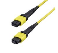 StarTech OS2MTP16BOFNP5M Câble fibre optique MTP/MPO 16F Type-B 5 m / 16ft | OS2 Câble de raccordement en fibre femelle MTP/APC, 9/125 µm, plénum OFNP, cordon de raccordement en fibre MTP-16