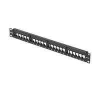 StarTech Panneau de Brassage Keystone Vierge 24 Ports 1U avec Barre de Gestion des Câbles, Panneau Patch Cat6 Monté en Rack pour Prises Réseau Ethernet RJ45 UTP