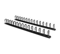StarTech.com Panneau de gestion de câbles 0U de 1,8 m pour rack - Guide-câbles avec anneaux - Organisateur pour câbles (CMVER40UD) - kit de gestion des câbles à anneaux en D - 40U
