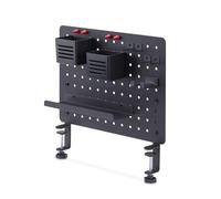StarTech Panneau Perforé à Pinces Acier, Organisateur Bureau, 42x32cm, Noir | Panneau mural perforé avec accessoires, Installation sans perçage, Crochets inclus