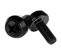 Startech Paquet de 100 vis de montage M6 x 12 mm pour rack et armoire serveur - Noir - Kit de visserie - noir (pack de 100) - pour P/N: RACK-18U-20-WALL-OA, RACK-21U-20-WALL-OA, RACK-24U-20-WALL-OA, R