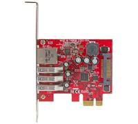StarTech - Carte PCIe - ST PEXUSB3S3GE - 3 ports USB 3.0, GbE, profil bas en option