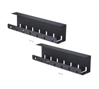 Startech - Plateau de gestion de câbles - support de barre d'alimentation - montable sous bureau - noir - 53 cm - Conformité TAA (pack de 2)