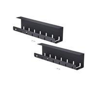 Startech - Plateau de gestion de câbles - support de barre d'alimentation - montable sous bureau - noir - 53 cm - Conformité TAA (pack de 2)