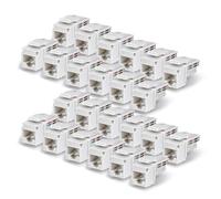 StarTech Prise Keystone Cat6 Lot de 24, UTP, 90 110 Punch Down, Blanc