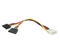 STARTECH PYO2LP4SATA Lp4 Molex Mâle À Double 15 Broches SATA Femelle Power Fil ,