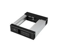StarTech Rack disque dur 5,25″→3,5″ HSB1SATSASBA – Échange à chaud SATA/SAS – Aluminium