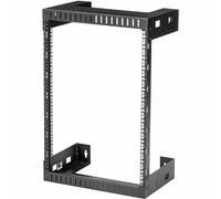 StarTech Rack serveur 15U RK15WALLO - Fixation murale, 2 montants, Profondeur 30 cm, Noir
