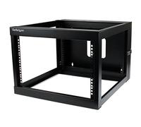 StarTech.com Rack Réseau Mural 6U à 4 Montants, Rack Serveur 19" avec Profondeur de Montage 19.8", Rack de Données Mural pour IT/AV/Panneau de Patch/Equipement IT - Conforme TAA (RK619WALLOH)