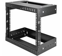 StarTech Rack Réseau Mural 8U 2 Montants, Réglable 19", 60kg (RK812WALLOA) | Cadre ouvert, Rack serveur, Profondeur ajustable 30, 5-50, 8cm, Rack de données, IT/AV, Écrous et vis inclus
