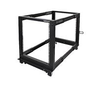 StarTech Rack de serveur 4POSTRACK12U 12U 4 montants cadre ouvert roulettes gestion câbles