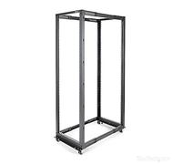 StarTech Rack de serveur 4POSTRACK42 – 42U, 4 montants cadre ouvert, profondeur réglable, roulettes