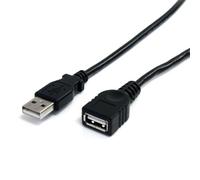 StarTech Rallonge USB 2.0 Type-A de 3m - USB-A M/F - Noir (USBEXTAA10BK) | Câble d'extension USB-A, Décharge de traction moulée, Jusqu'à 480 Mb/s