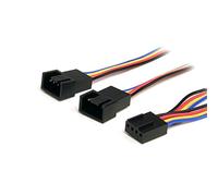 StarTech Répartiteur Alimentation Ventilateurs 4 broches 31cm (FAN4SPLIT12) | Câble d'alimentation, Splitter en Y, PWM, Connecteurs robustes, Facile a installer, Construction durable