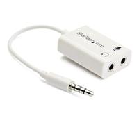 StarTech Adaptateur casque MUYHSMFFADW - Répartiteur 4 positions vers 2x 3,5 mm - Blanc 15,25 cm