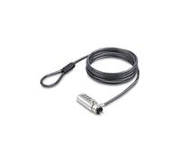 StarTech.com Antivol pour PC Portable Compatible Slot Noble Wedge ®, Câble de Verrouillage de 2m, Câble en Acier, Combo Lock
