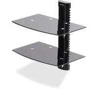 Double Étagère AV Murale Flottante - Support à Hauteur Ajustable pour Sous Télévision - Support Mural pour TV