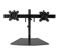 StarTech Support 2 Ecrans 12" a 24", VESA, Noir (ARMBARDUO) | Barre transversale, Faible encombrement, Reglable en hauteur, Inclinaison 15, jusqu'a 8kg par écran