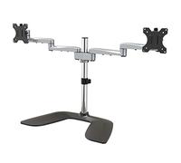 StarTech Support Double Écran jusqu'à 32", 8kg, VESA, Argent (ARMDUALSS) | Support ergonomique de bureau, Articulé, Autoportant, Universel, Hauteur réglable