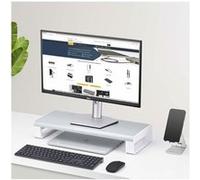 StarTech Support pour Moniteur Ergonomique, Jusqu'à 15kg, Hauteur 9cm - Support pour moniteur - bureau - blanc et argent - Conformité TAA Blanc et argent G