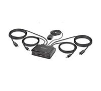 StarTech Commutateur KVM 2 ports C2-D46-UC2-CBL USB-C/DisplayPort 4K60Hz câbles intégrés